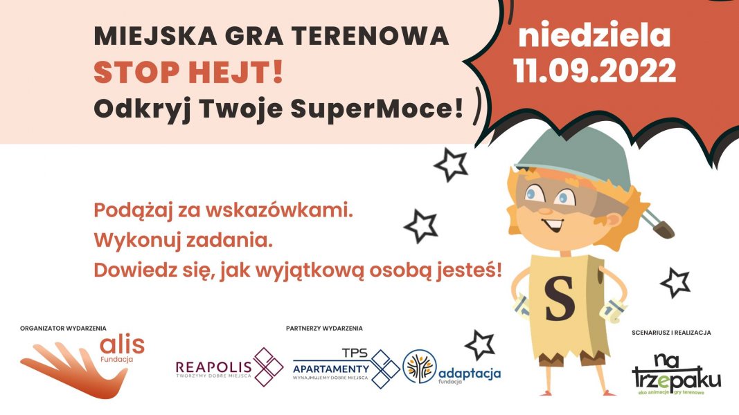 Gra Terenowa „Stop Hejt! Odkryj Twoje SuperMoce!”