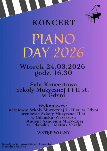 Koncert Piano Day w Szkole Muzycznej I i II stopnia