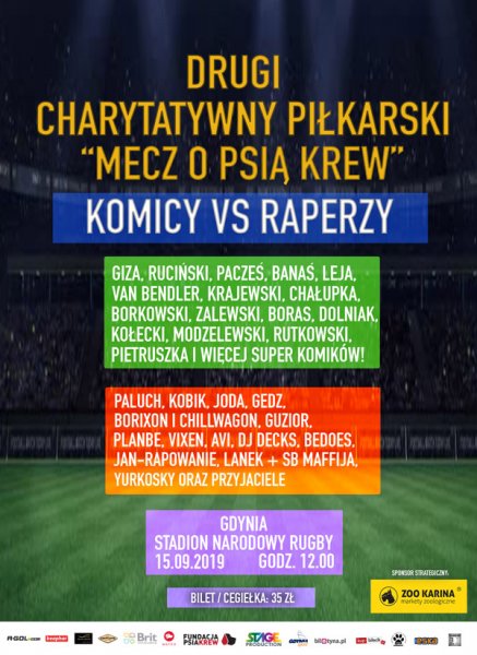 Charytatywny mecz piłkarski Komicy vs Raperzy 