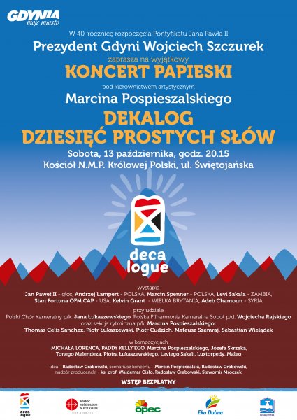 Plakat promujący koncert Papieski 