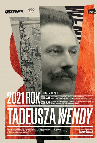 Rok Tadeusza Wendy - afisz z informacją o odsłonięciu pomnika oraz koncercie 