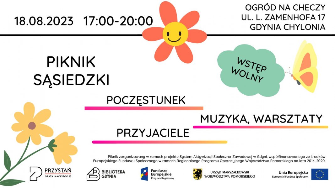 Piknik sąsiedzki w ogrodzie