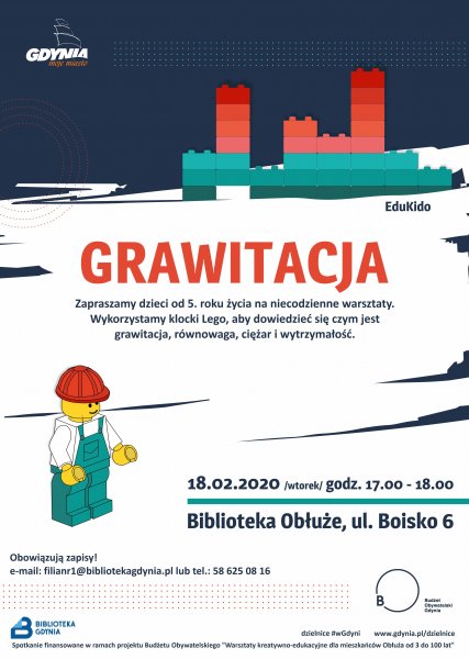 Grawitacja - warsztaty dla dzieci 18.02.2020