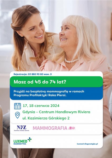 Bezpłatne badania mammograficzne
