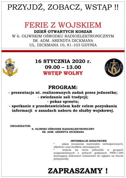 Dzień otwartych koszar 16.1.2020