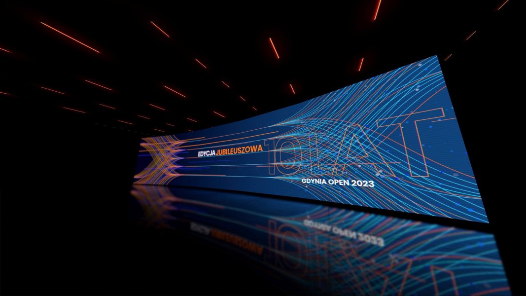 Plakat: edycja jubileuszowa, 10 lat, Gdynia Open 2023