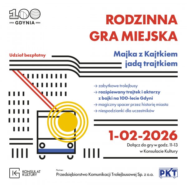 Rodzinna gra miejska inspirowana spektaklem „Majka z Kajtkiem jadą trajtkiem”