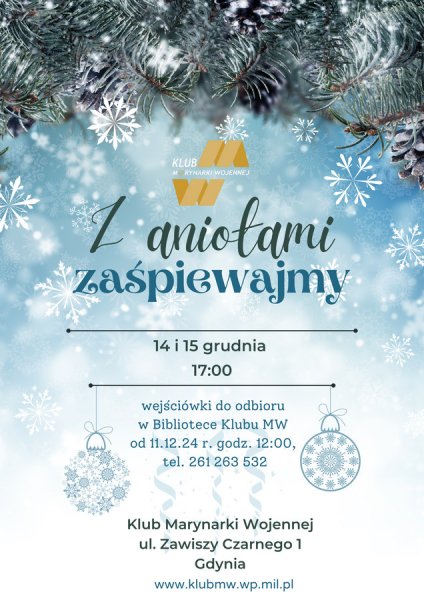 „Z aniołami zaśpiewajmy” – koncert kolęd w wykonaniu Zespołu Wokalnego Klubu Marynarki Wojennej