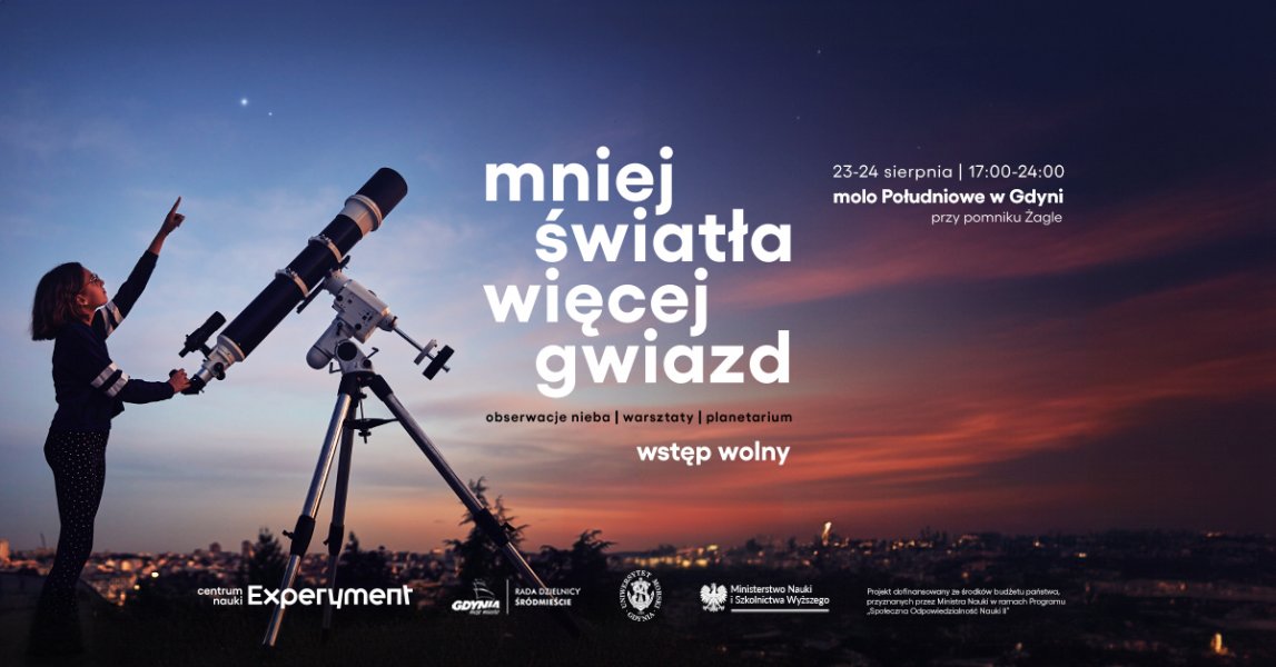  Mniej światła, więcej gwiazd 2024. Spotkanie miłośników astronomii w centrum Gdyni