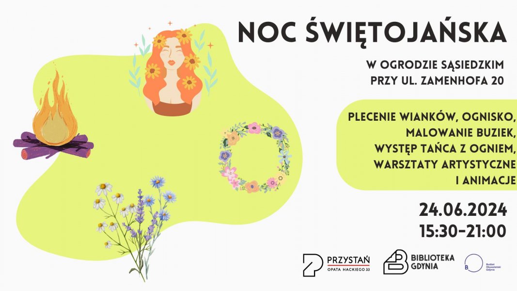 Noc Świętojańska w Ogrodzie Sąsiedzkim przy ul. Zamenhofa