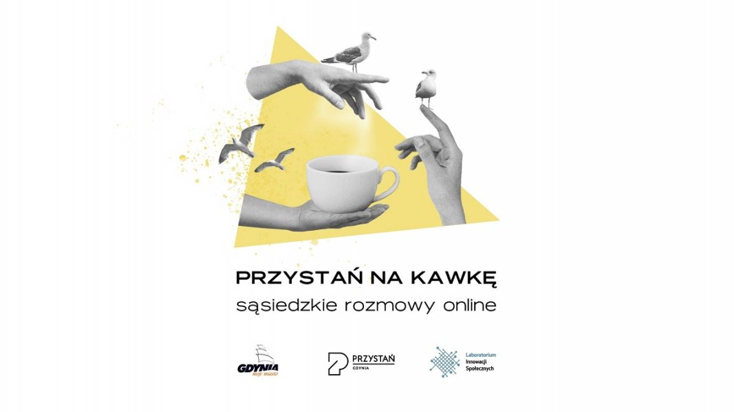 Plakat promujący wydarzenie Przystań na kawkę