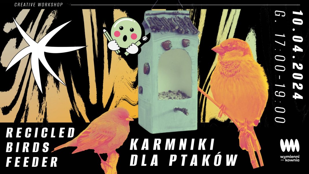 Karminiki dla ptaków z recyklingu