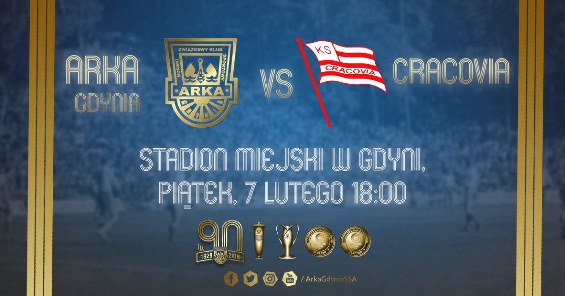 Arka Gdynia - Cracovia 7.02.2020