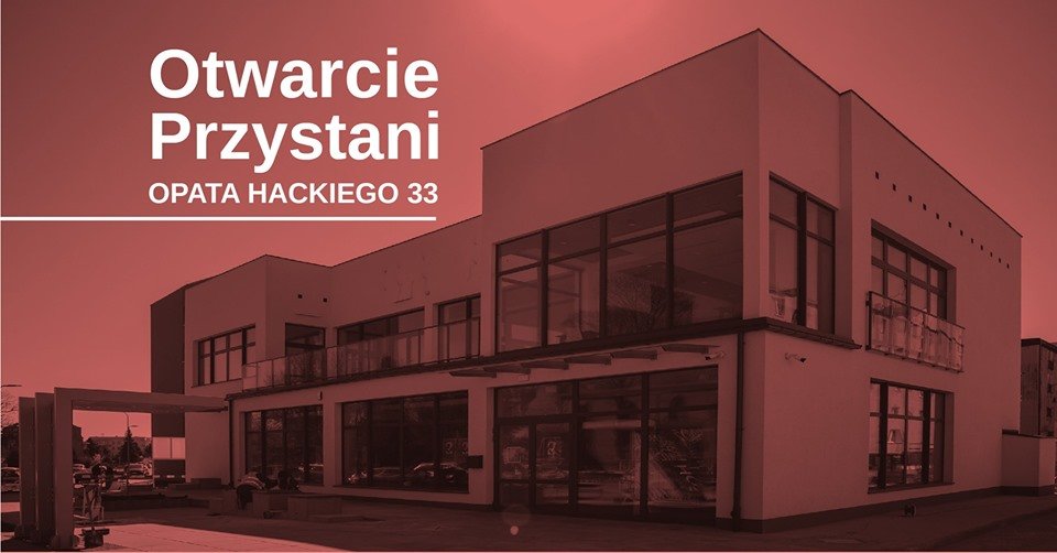 Otwarcie Przystani Opata Hackiego 33 - plakat wydarzenia // mat. facebook.com