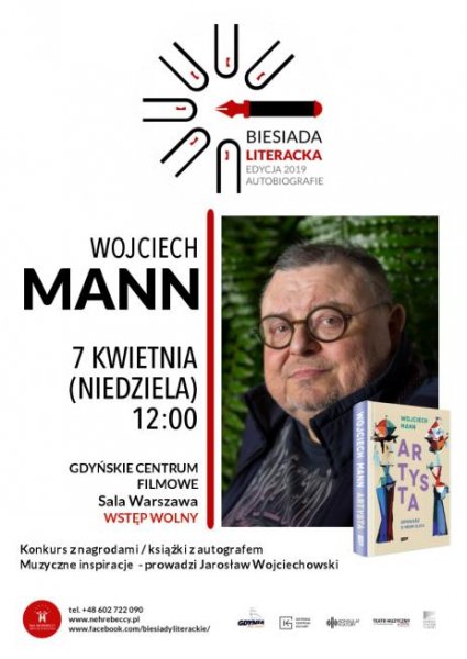 Plakat Biesiady Literackiej z Wojciechem Mannem