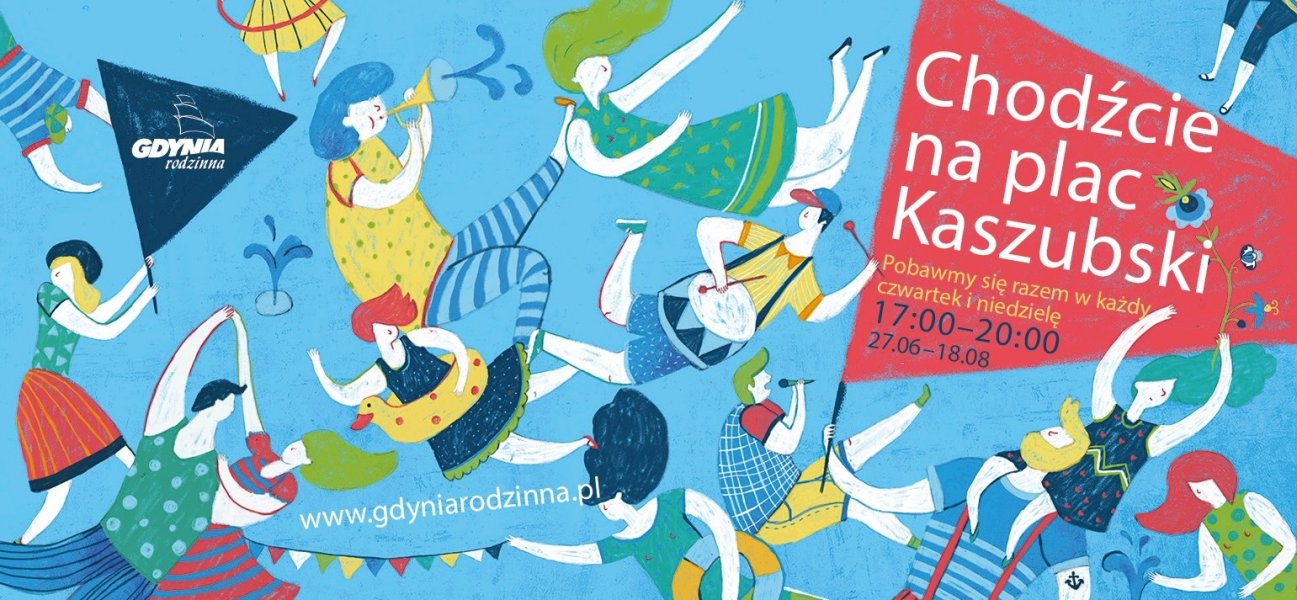 Chodźcie na plac Kaszubski! - plakat // mat. gdyniarodzinna.pl
