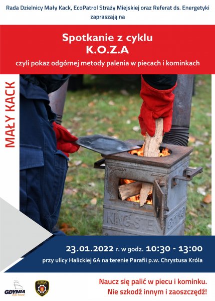 Pokaz odgórnej metody palenia w piecach i kominkach w Małym Kacku