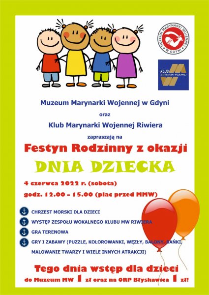 Dzień Dziecka #wGdyni: Festyn rodzinny w Muzeum Marynarki Wojennej