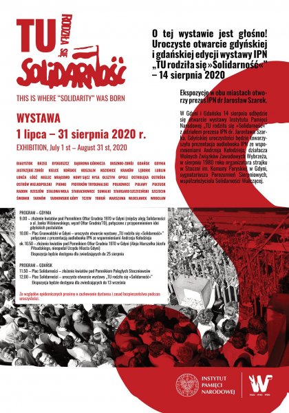 Otwarcie wystawy „TU rodziła się »Solidarność«” (mat. organizatora)