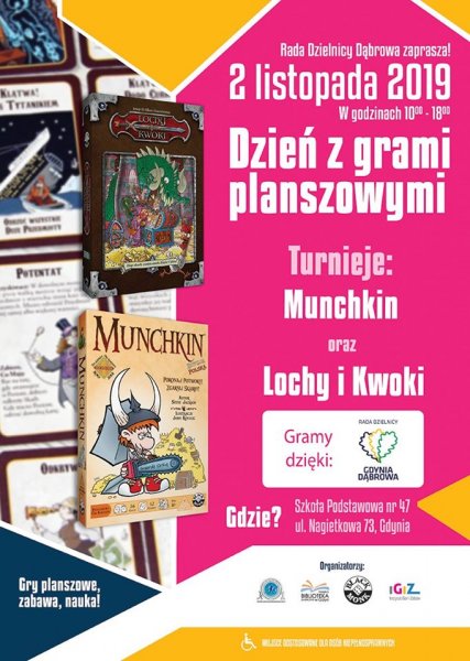 Dzień z grami planszowymi na Dąbrowie - plakat // mat. prasowe organizatorów