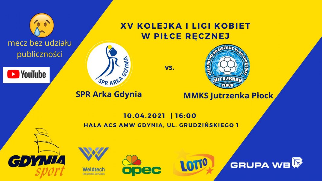 Mecz SPR Arka Gdynia - MMKS Jutrzenka Płock (mat. organizatora)
