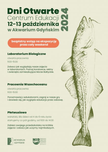 Dni Otwarte Centrum Edukacji w Akwarium Gdyńskim