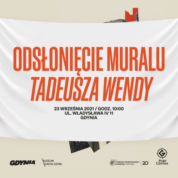 Odsłonięcie muralu Tadeusza Wendy