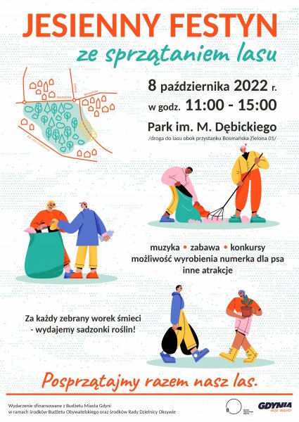 Jesienny festyn ze sprzątaniem lasu na Oksywiu