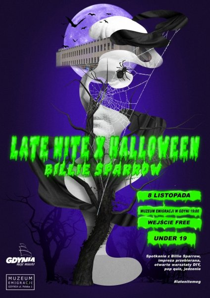 Late Nite x Halloween | Billie Sparrow - plakat // autor: Leny