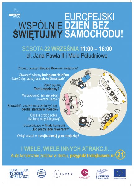 Plakat Festyn Dzień Bez Samochodu