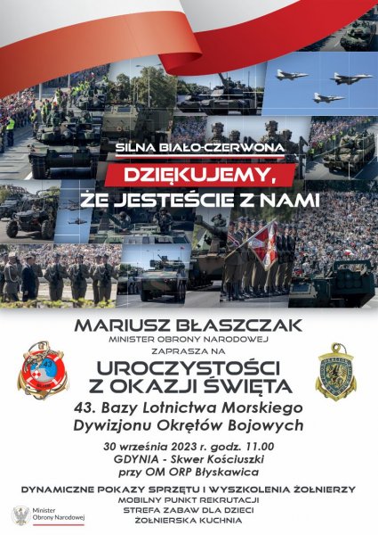 Święto 43. Bazy Lotnictwa Morskiego oraz Dywizjonu Okrętów Bojowych