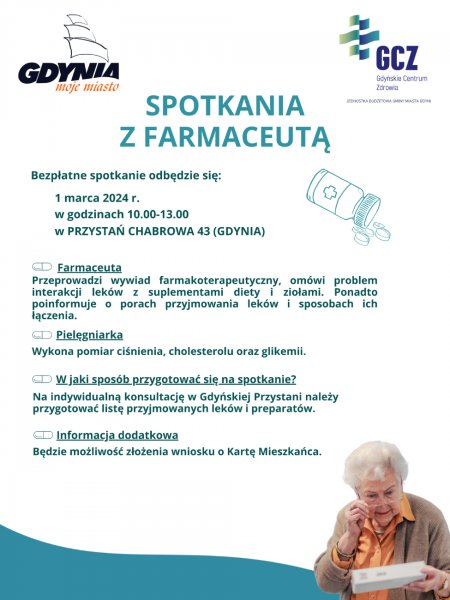 Spotkania z farmaceutą: Przystań Chabrowa 43