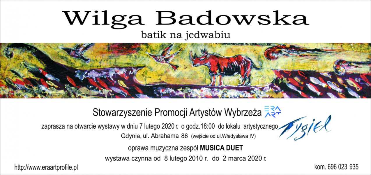 Wilga Badowska: Batik na jedwabiu 8.02-2.03.2020