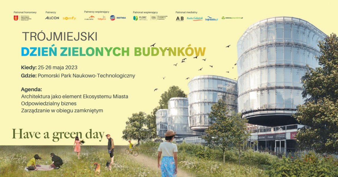 Trzecia edycja Trójmiejskiego Dnia Zielonych Budynków odbędzie się 25 i 26 maja 2023 roku (mat. organizatora)