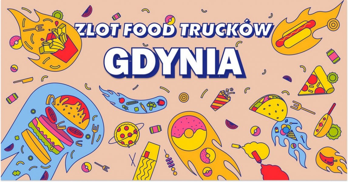 Grafika promująca zlot food trucków w Gdyni // materiały prasowe