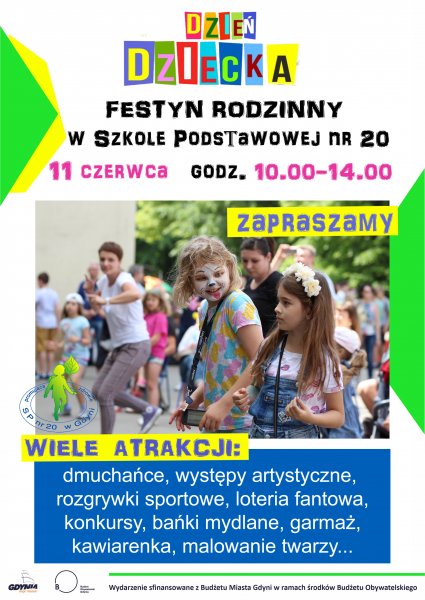Dzień Dziecka #wGdyni: Festyn Rodzinny z okazji Dnia Dziecka w Szkole Podstawowej nr 20 w Gdyni. 
