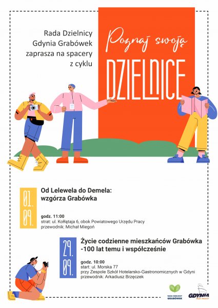 Grafika promująca wydarzenie Spacery po Grabówku