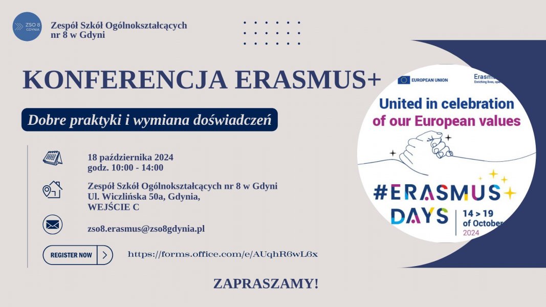 Konferencja Erasmus+ „Dobre praktyki i wymiana doświadczeń”