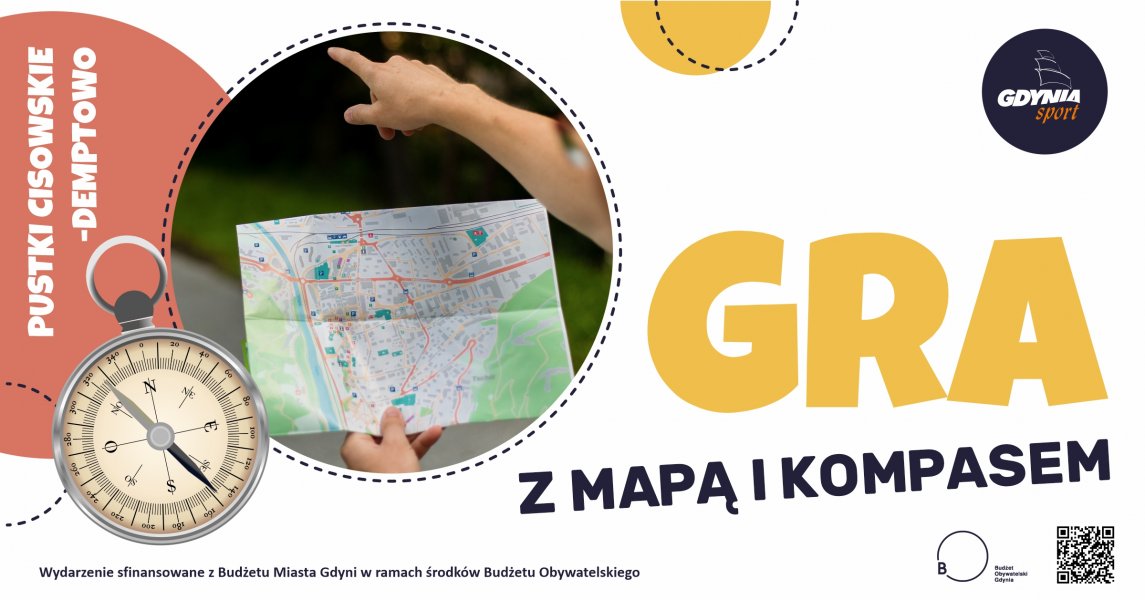 Gra z Mapą i Kompasem na Pustkach Cisowskich, mat.#dzielnicewGdyni