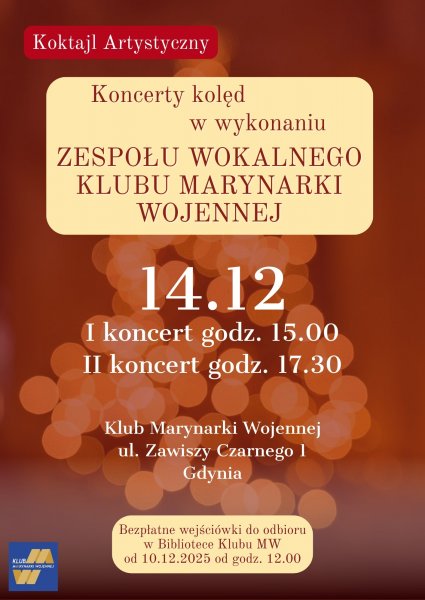 Koncerty kolęd w wykonaniu Zespołu Wokalnego Klubu Marynarki Wojennej