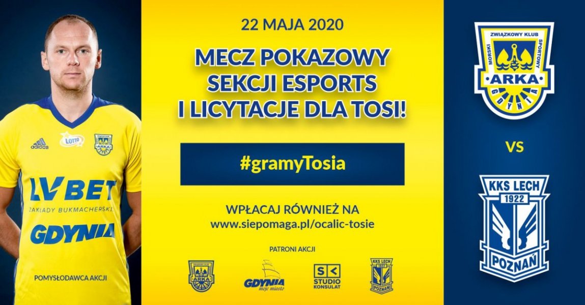 #GramyTosia. Mecz pokazowy sekcji esports i licytacje (22.05.2020)