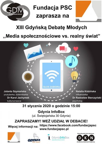 Media społecznościowe vs. świat realny - debata 31.01.2020