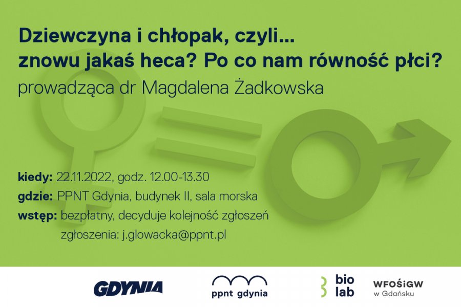 Wykład: Dziewczyna i chłopak, czyli znowu jakaś heca. Po co nam równość płci?