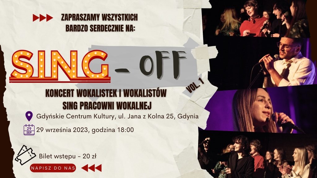 SING-off  vol. 1: Koncert Wokalistek i Wokalistów SING Pracowni Wokalnej