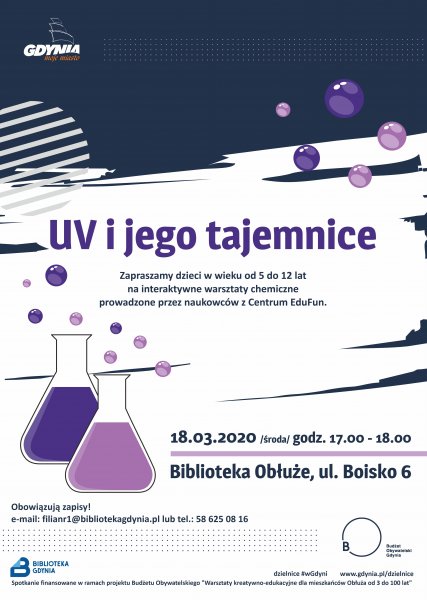 UV i jego tajemnice - warsztaty dla dzieci 18.03.2020