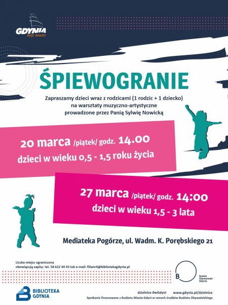 Śpiewogranie - warsztaty muzyczno-artystyczne dla dzieci 20.03 i 27.03