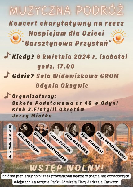 Muzyczna podróż - plakat koncertu charytatywnego w Gdyni