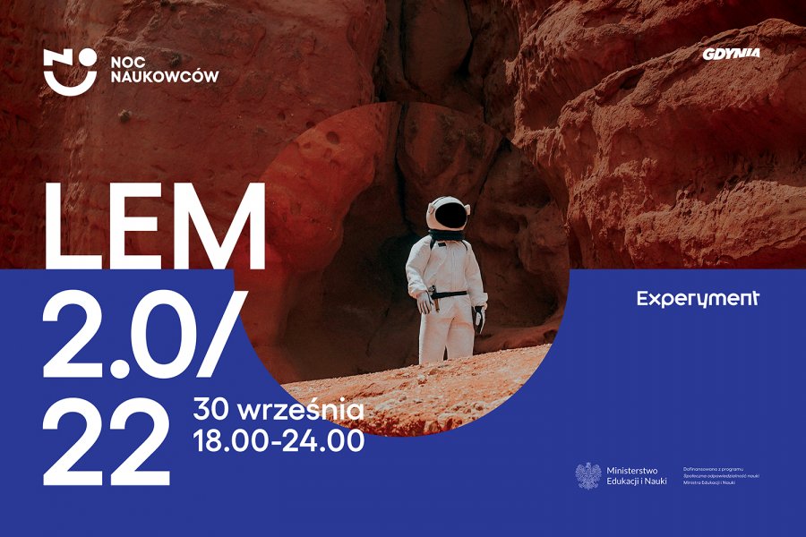 Grafika promująca Noc Naukowców „Lem 2.0/22” // materiały prasowe Centrum Nauki Experyment