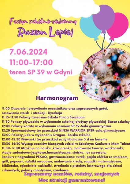 Festyn szkolno-rodzinny Razem Lepiej