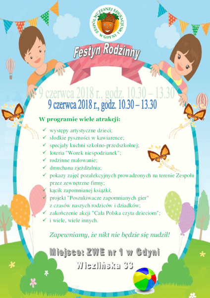 Festyn rodzinny przy Zespole Wczesnej Edukacji nr 1 w Gdyni